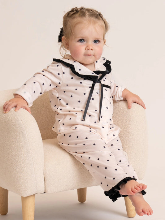 Mom and Me Polka Dot Ruffle Pajama