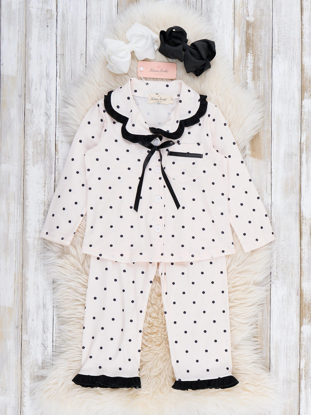 Mom and Me Polka Dot Ruffle Pajama