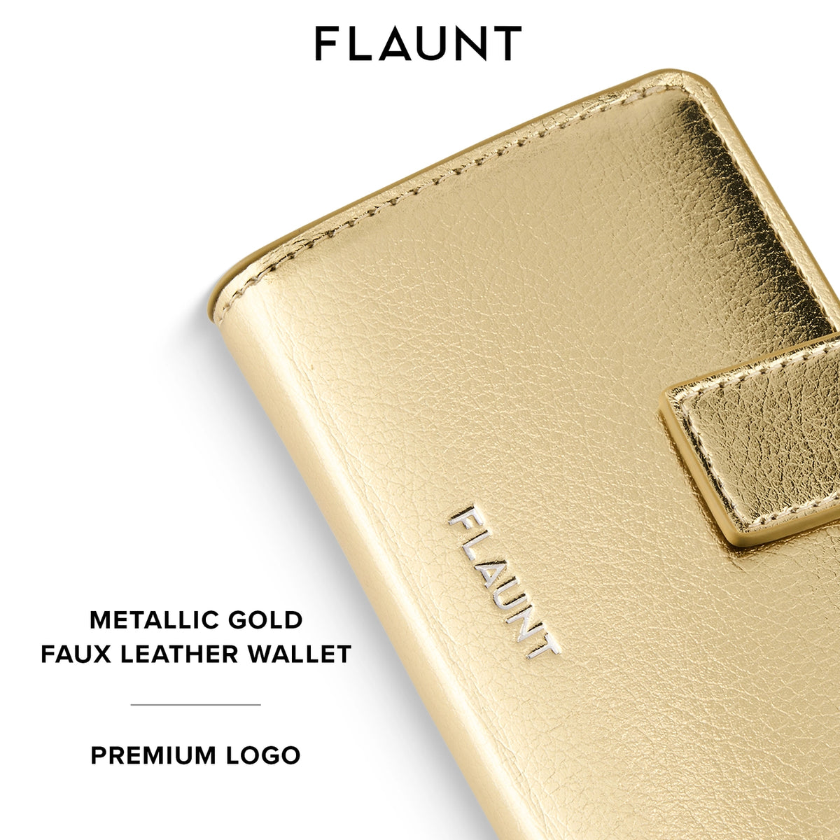 Gold Leather Magsafe Wallet