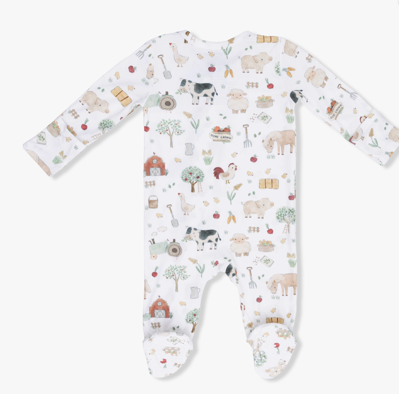 Cute Farm Animals Uni 2 Way Zipper Footie