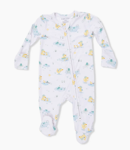 Frog and Duck Pond 2 Way Zipper Footie