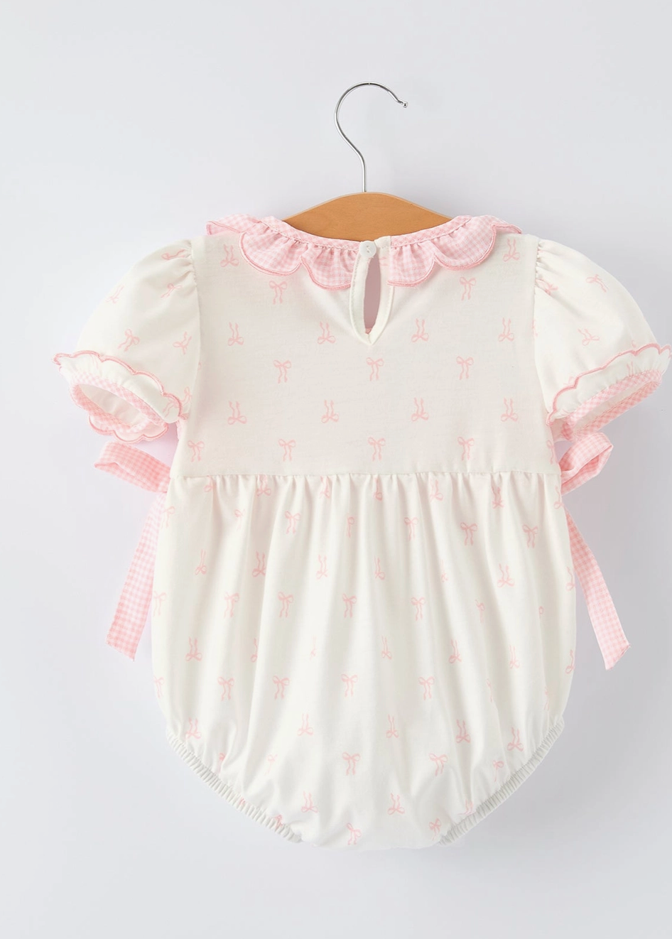 “Mama's Mini” Smocked Bow Ruffle Romper
