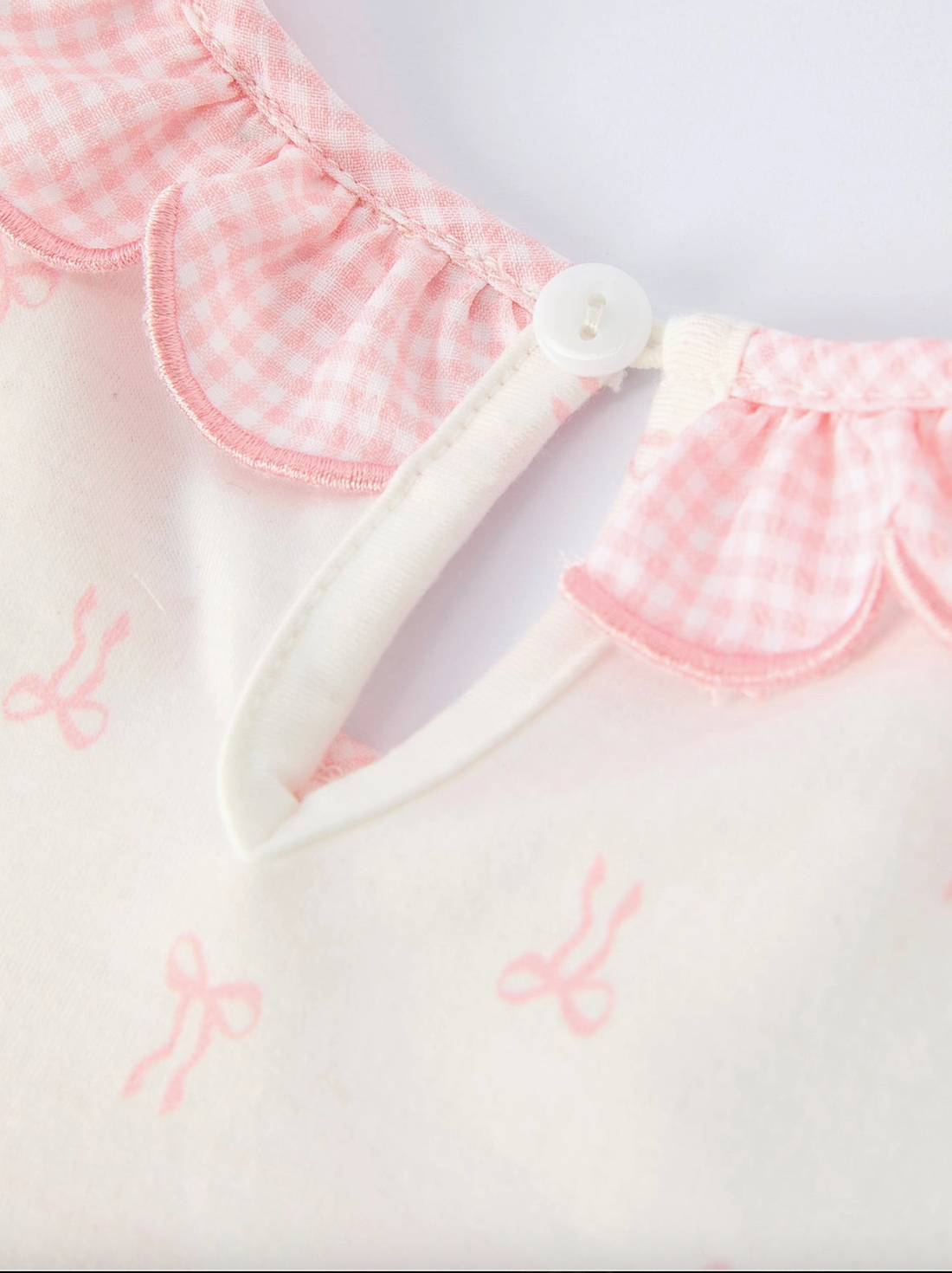“Mama's Mini” Smocked Bow Ruffle Romper