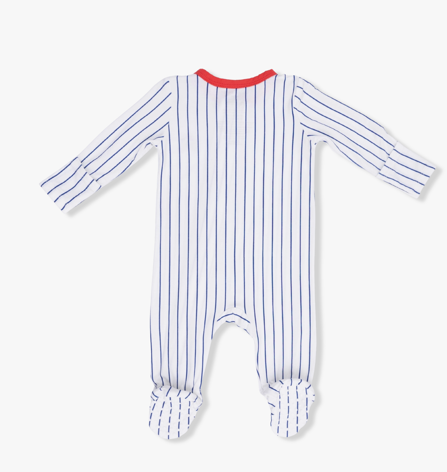 Baseball Stripe - 2 Way Zipper Footie