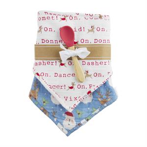 Mudpie Reindeer - Bib & Spoon Set