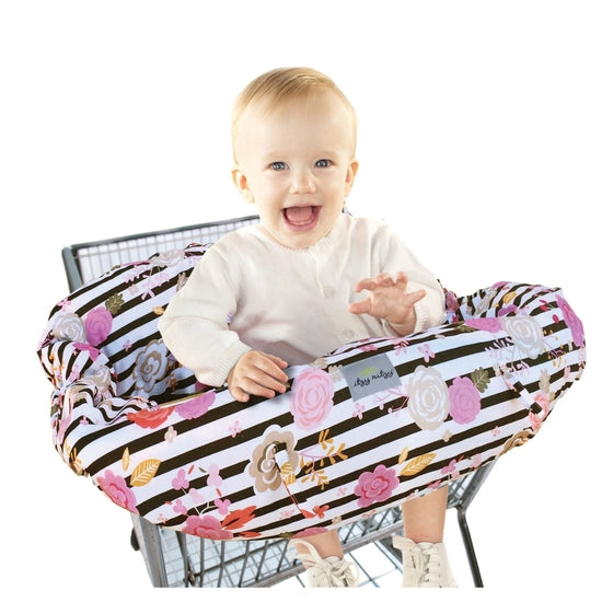 itzy ritzy Ritzy Sitzy Shopping Cart & High Chair Cover - Floral Stripe