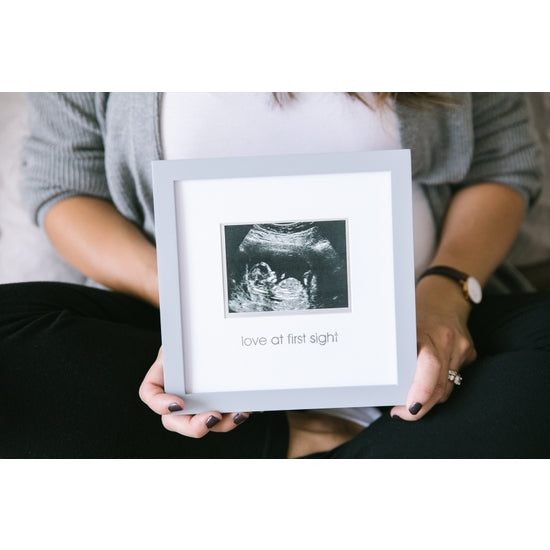 Pearhead Grey Sonogram Frame - Love At First Sight