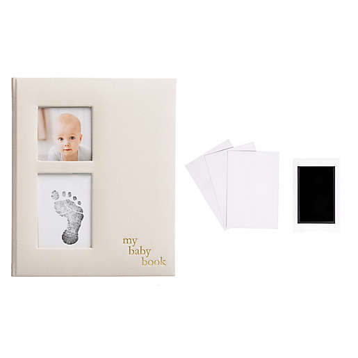 Pearhead Ivory Linen Baby Memory Book