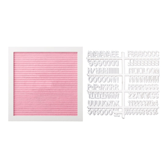 Pearhead Pink Felt Letterboard Set