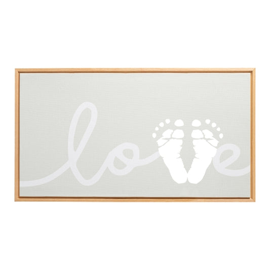 Pearhead Love Framed Print Canvas & Paint Set for Baby's Footprints