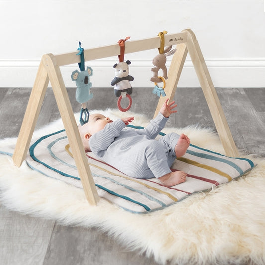 itzy ritzy Activity Gym - Wooden Gym with Toys