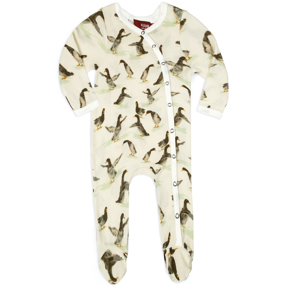 Milkbarn Organic Footed Romper with snaps