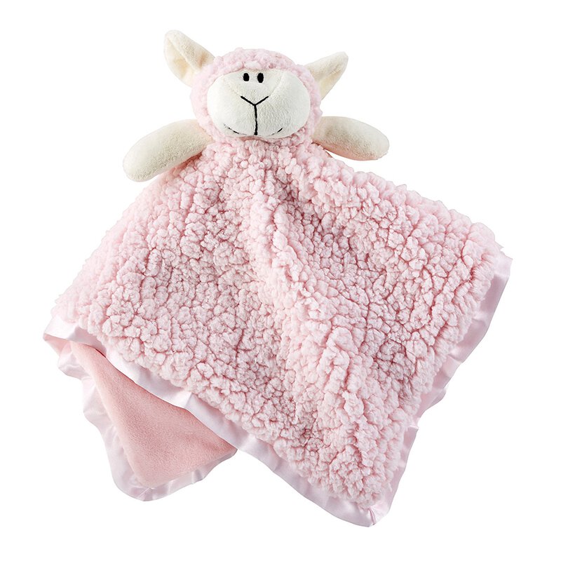 Stephan Baby Cuddle Bud pink lamb blankie