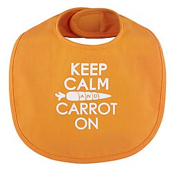 Stephan Baby Veggie Bib - Keep Calm & Carrot On, 3-12 months