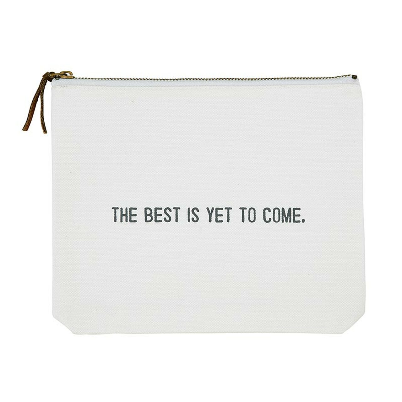 Santa Barbara The Best Is Yet To Come canvas zip pouch