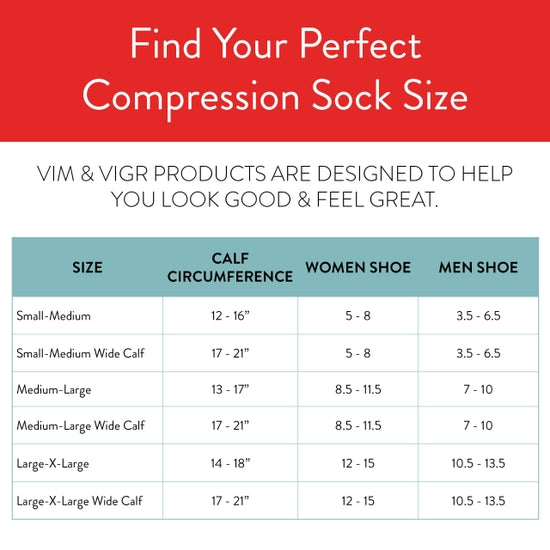 Vim & Vigr Cotton Compression Socks - Black