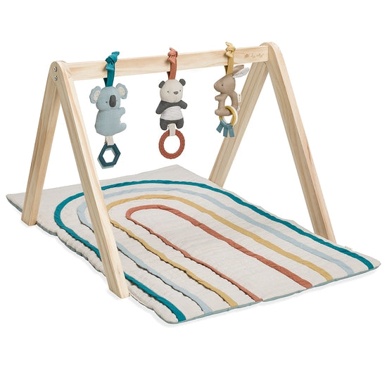 itzy ritzy Activity Gym - Wooden Gym with Toys