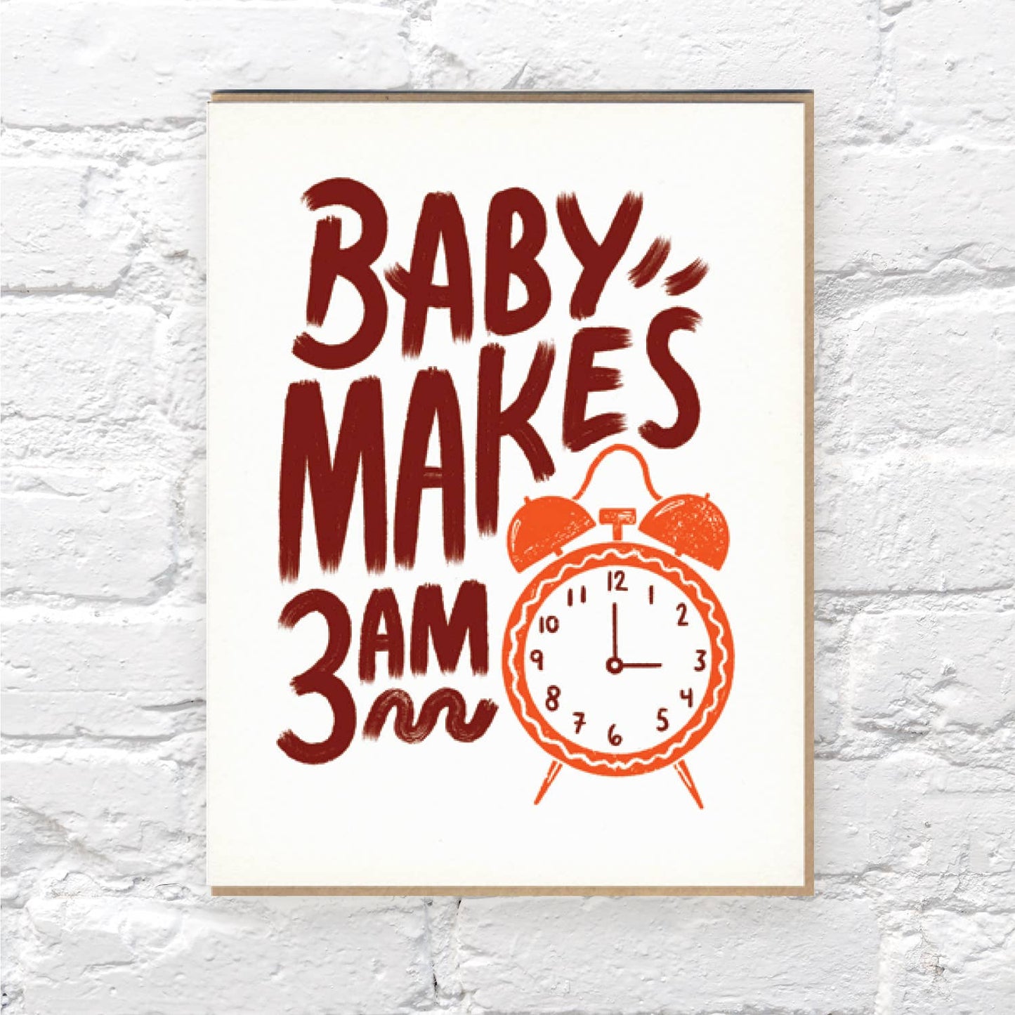 Bench Pressed Baby Makes 3 AM Card