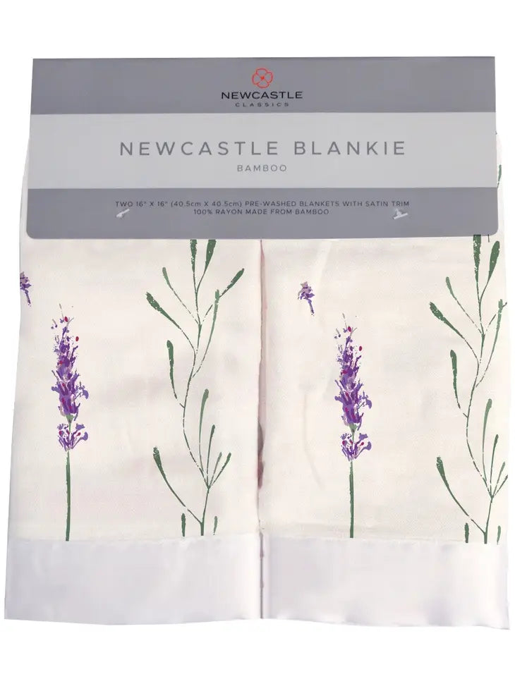 Newcastle Classics Lavender Stems Bamboo Muslin Security Baby Blankie